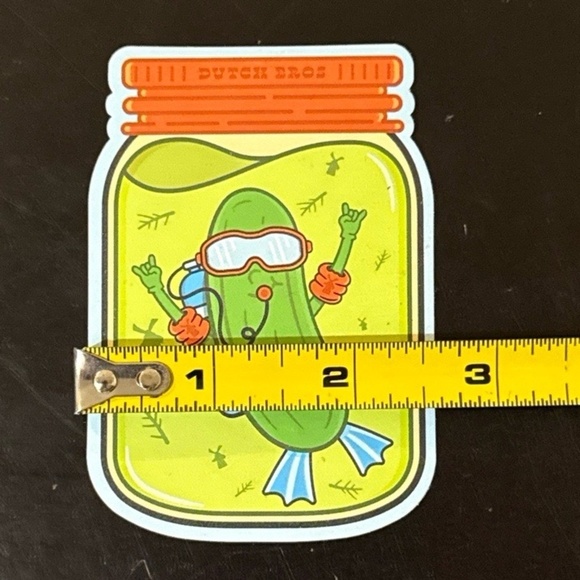 Dutch Bros Coffee Sticker Pickle Scuba Diver Collectible scratch n sniff pickle - Picture 4 of 4